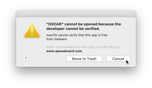 macOS cannot verify that this app is free from malware